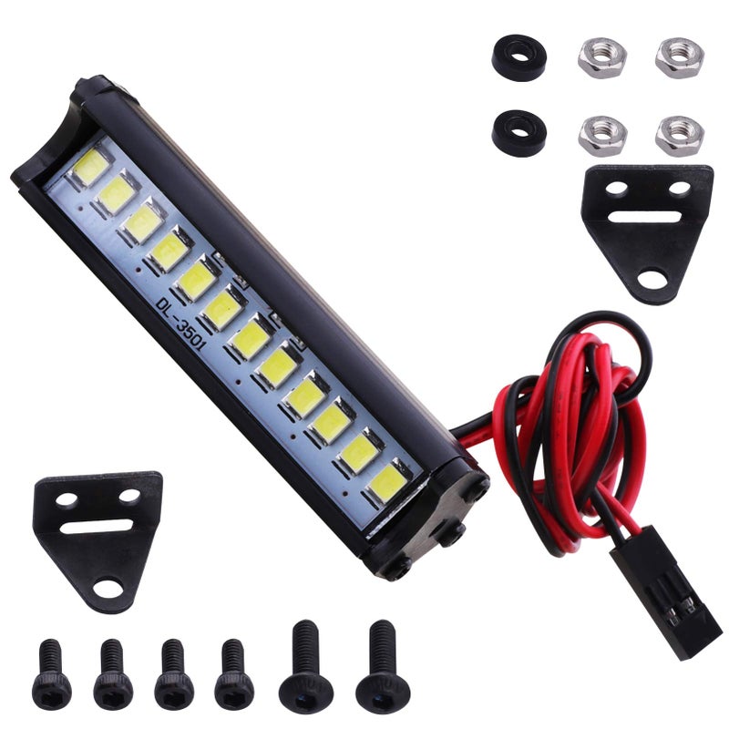 Hobbypark RC Crawler LED Light Bar Kit Roof Spotlight Dome Light Simulation for Traxxas TRX-4 Trx4 Axial SCX10 90046 RC4WD D90 KM2 - Image 4